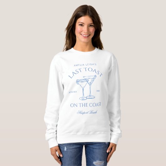 Blue Bachelorette Weekend Sweatshirt (Vorne ganz)