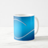 Blue Background Abstract Design Banner Kaffeetasse (VorderseiteRechts)