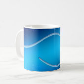 Blue Background Abstract Design Banner Kaffeetasse (Vorderseite Links)