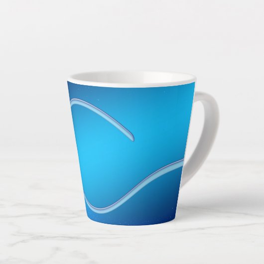 Blue Background Abstract Design Banner Milchtasse (Rechte Ecke)