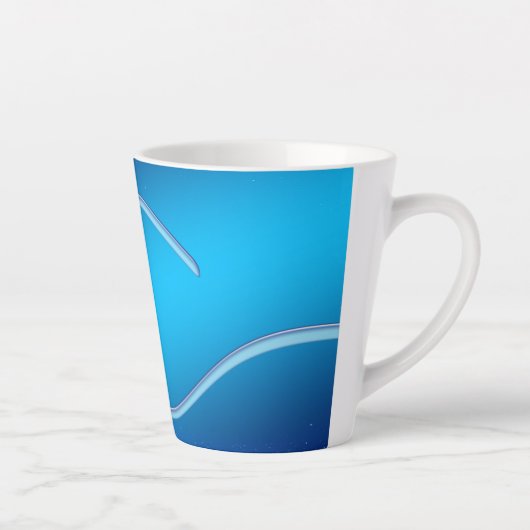 Blue Background Abstract Design Banner Milchtasse (Rechts)