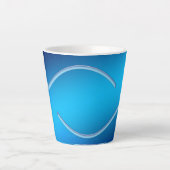 Blue Background Abstract Design Banner Milchtasse (Vorderseite)