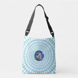 Blue Background Astronaut DJ Music Space Tote Bag Tragetaschen Mit Langen Trägern