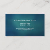 Blue Background Beruflich Artist Business Card Visitenkarte (Rückseite)