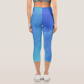 Blue Background Capri Leggings (Rückseite)