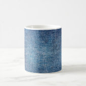 Blue background, denim jeans texture background. D Kaffeetasse (Mittel)