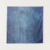 Blue background, denim jeans texture background. D Wandteppich (Vorderseite (Horizontal))