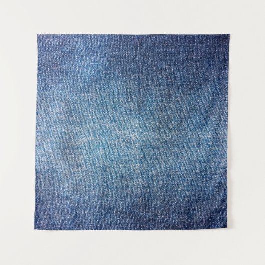 Blue background, denim jeans texture background. D Wandteppich (Vorderseite)