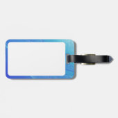 Blue Background Gepäckanhänger (Rückseite horizontal)