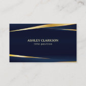 Blue Background Gold Streifen Visitenkarte (Vorderseite)