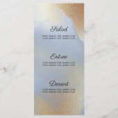 Blue Background Gold Textur Menükarte (Rückseite)