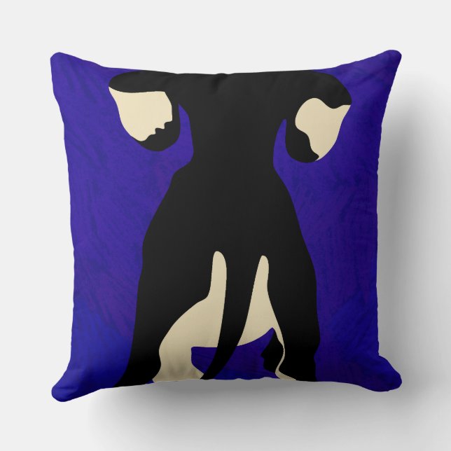 Blue Background Kissen (Rückseite)