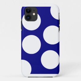 Blue Background & Large White Circles Polka Dot Case-Mate iPhone Hülle