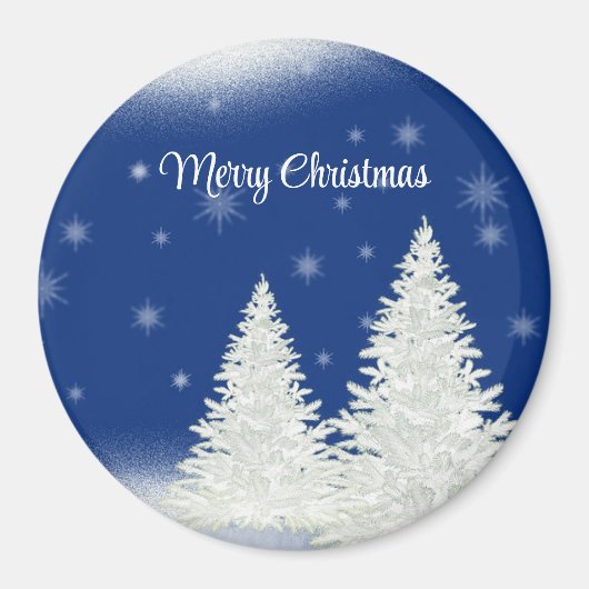 Blue Background mit dem Weihnachtsbaum Magnet (Vorne)