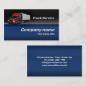 Blue Background Red Truck Business Card Visitenkarte (Vorne/Hinten)