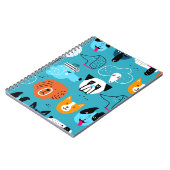 Blue Background, spielerisches Hundeschema. Notizblock (Linke Seite)
