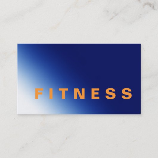 Blue Background Trainer Fitness Business Card Visitenkarte (Vorderseite)