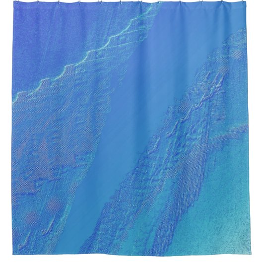 Blue Background Vanity Mirror Duschvorhang (Vorderseite)