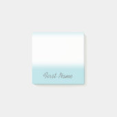 Blue Background w/Dim Gray Name Post-it Klebezettel (Vorderseite)