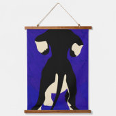 Blue Background Wandteppich Mit Holzrahmen (Vorderseite)