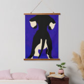 Blue Background Wandteppich Mit Holzrahmen (Schlafzimmer)