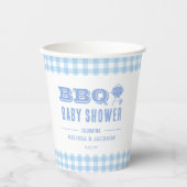 Blue Backyard GRILLEN Baby Dusche Pappbecher (Vorderseite)