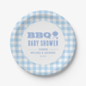 Blue Backyard GRILLEN Baby Dusche Pappteller (Vorderseite)