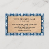 Blue Bad Kitchen Flooring Tiles Installer Visitenkarte (Rückseite)