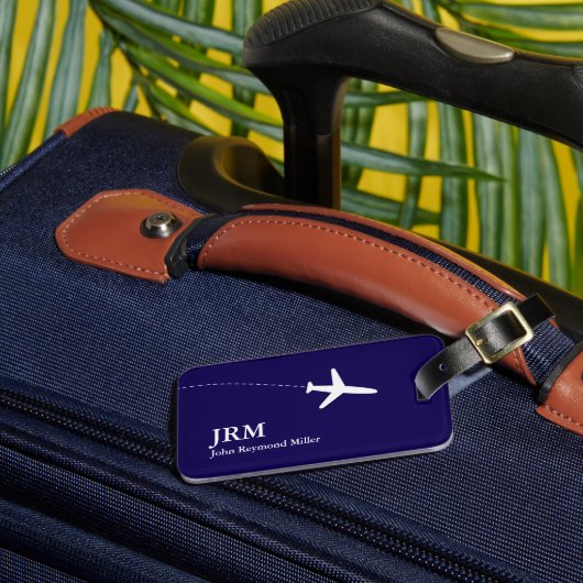 Blue BagTag für Reisegepäck Gepäckanhänger (Vorderseite Insitu 3)