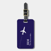 Blue BagTag für Reisegepäck Gepäckanhänger (Vorderseite vertikal)
