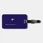 Blue BagTag für Reisegepäck Gepäckanhänger (Rückseite horizontal)
