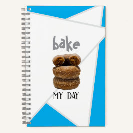 Blue Bake My Day Spiral Notebook Notizblock