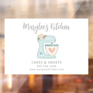 Blue Baker Konditorei Koch Business Window Clubing Fensteraufkleber