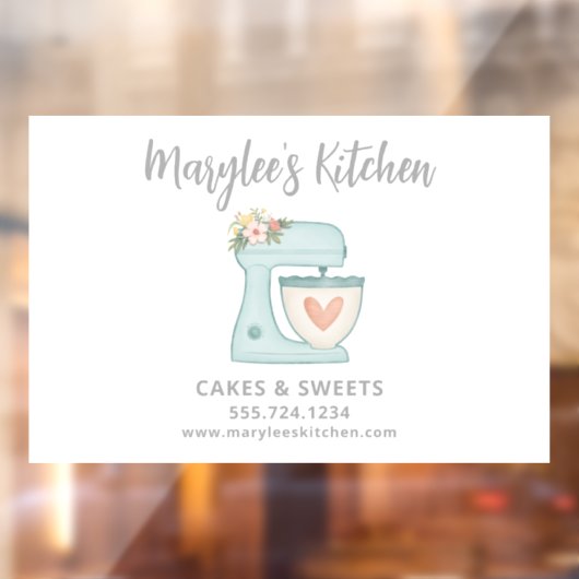 Blue Baker Konditorei Koch Business Window Clubing Fensteraufkleber (Blatt 2)