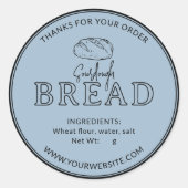 Blue Bakery Sourdough Brot Danke Sticker (Vorderseite)