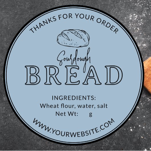 Blue Bakery Sourdough Brot Danke Sticker
