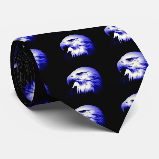 Blue Bald Eagle Krawatte (Gerollt)