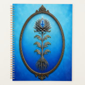 Blue Ballerina Stone Flower Notebook Planer (Vorderseite)