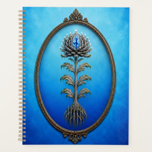 Blue Ballerina Stone Flower Notebook Planer (Vorderseite)