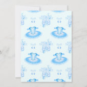 Blue Ballet Birthday Pointe Shoes Einladung (Rückseite)