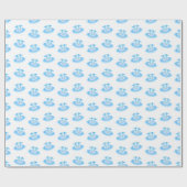 Blue Ballet Birthday Tutu Wasserfarbe Geschenkpapier (Flach)