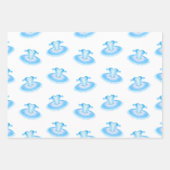 Blue Ballet Birthday Tutu Wasserfarbe Geschenkpapier Set (Vorderseite 3)