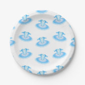 Blue Ballet Birthday Tutu Wasserfarbe Pappteller (Vorderseite)