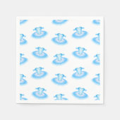 Blue Ballet Birthday Tutu Wasserfarbe Serviette (Vorderseite)