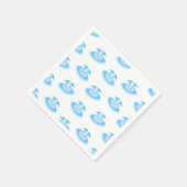 Blue Ballet Birthday Tutu Wasserfarbe Serviette (Ecke)
