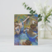 Blue Ballet Dancers Edgar Degas Postkarte (Stehend Vorderseite)