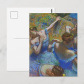 Blue Ballet Dancers Edgar Degas Postkarte (Vorne/Hinten)