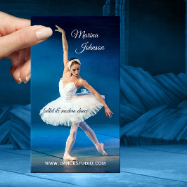 Blue Ballet Modern Dance Teacher Business Card Visitenkarte
