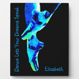 Blue Ballet Pointe Slippers Personalized Fotoplatte