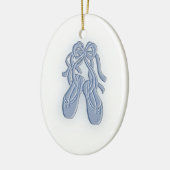 Blue Ballet Sipper Keramik Ornament (Links)